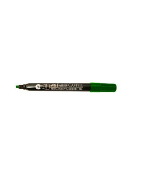 Faber Castell Permanent Marker Chisel - Green 1586