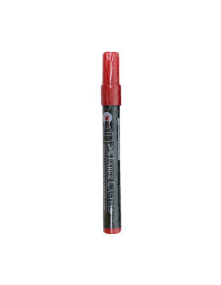 Faber Castell Permanent Marker Chisel - Red 1586