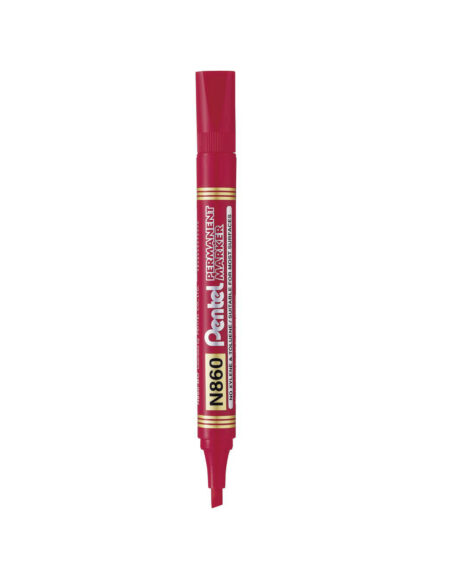 Pentel Permanent Marker Chisel - Red N860