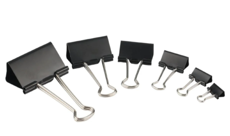 Deluxe Binder Clips 12/pack (Black)