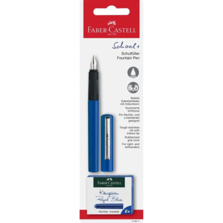 PEN FOUNTAIN INK FABER CASTELL BL WITH 6XCARTRIDGES 149811