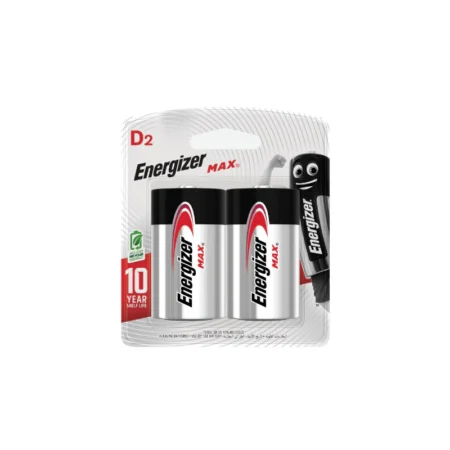 Energizer MAX D2 Battery, 2/Pack